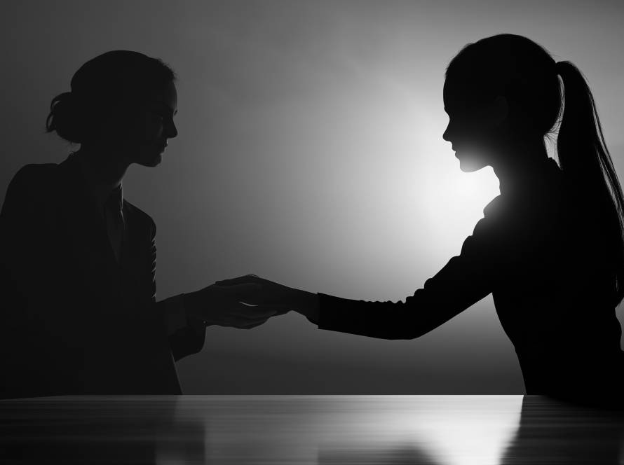 A woman seeking protection, symbolizing support and legal relief under the Violence Against Women Act (VAWA) program.